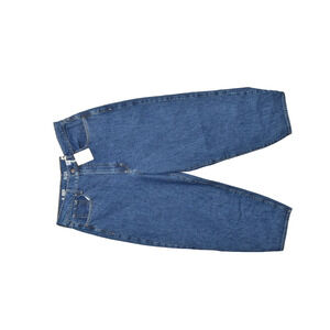 NEW Ana Highest-Rise Balloon Jeans Womens Plus Size 16 Mom Jean Tapered Leg Blue